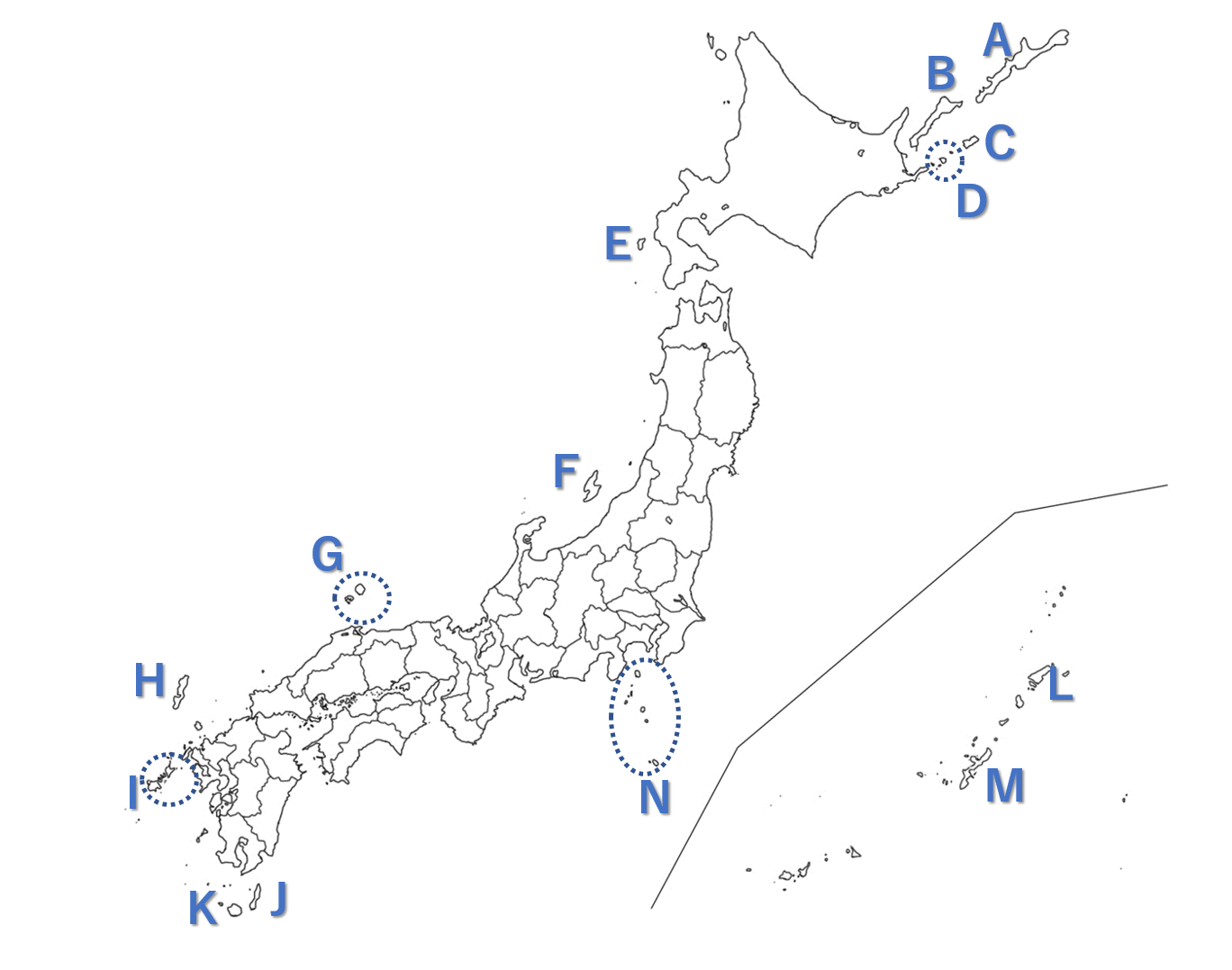 日本の島、都道府県クイズ、地理、中学受験、チャレンジクイズ